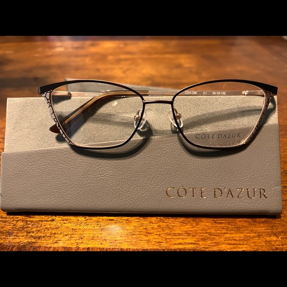 Côte D'Azur Eyeglasses CDA-268 Gold 53 MM female Metal - Picture 1 of 4